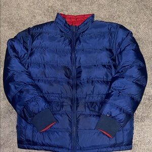 Tommy Hilfiger Men's Navy and Crimson Puffer Jacket